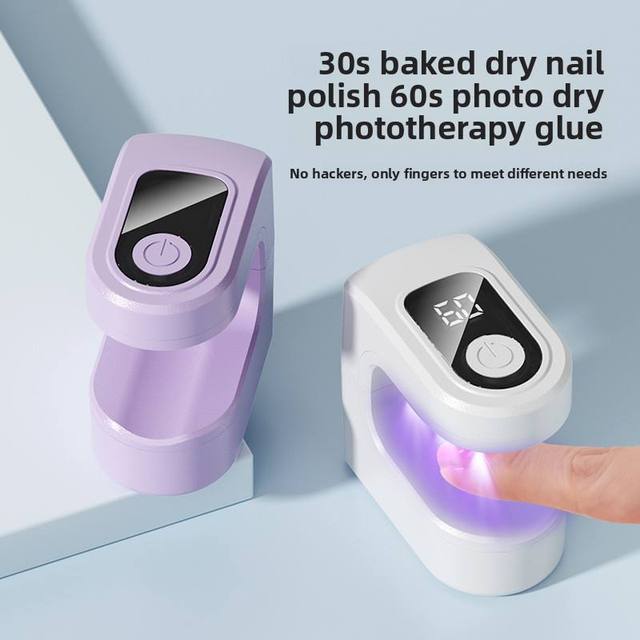 2026 Electric Nail Art Portable USB Rechargeable 30s/60s Timer Small UV Light LED Nail Lamp for Gel Nails