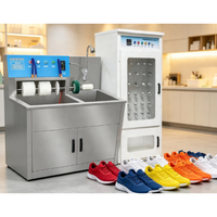 Système commercial de lavage et de désinfection de chaussures avec fonction de séchage à air chaud pour chaussures de sport et de course, automatique