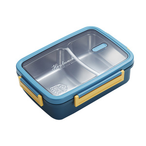Bento <b>Box</b> Compartmentalized <b>Lunch</b> <b>Box</b> 316 Stainless Steel <b>Microwave</b> Safe Insulated Food Container Rectangle Shape - Product Image 4