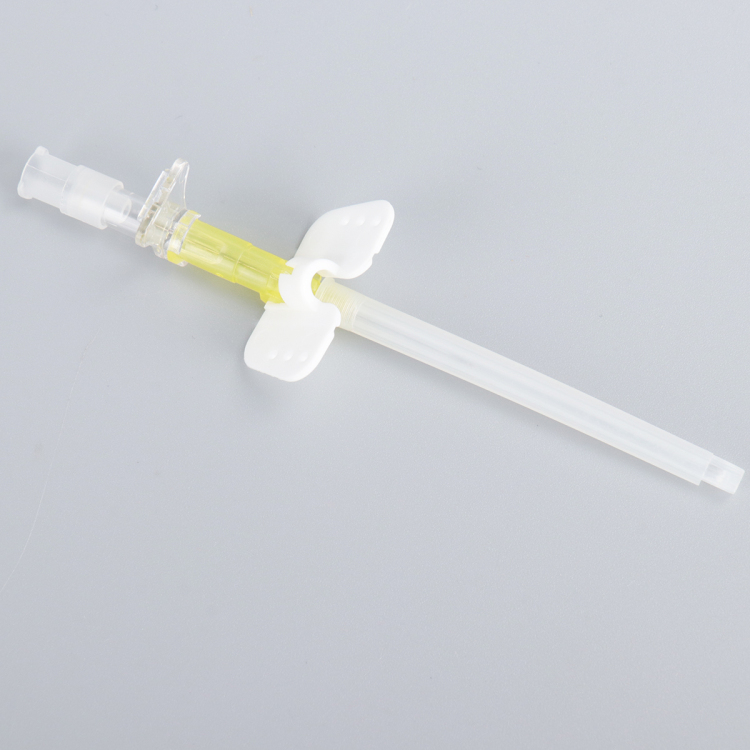 Instrumentos médicos hipodérmicos CE ISO Aguja recta tipo mariposa de permanencia 14/16/18/20/22/24G