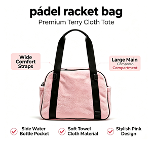 Sac de transport pour raquette de pickleball en tissu éponge pour femmes, sac à bandoulière tendance pour raquette, sacs de tennis et de pickleball pour femmes - Product Image 1