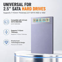 Внешний корпус для жестких дисков SATA 2.5 дюйма с USB 3.2 Gen 2 5 Гбит/с и интеллектуальным LCD-дисплеем