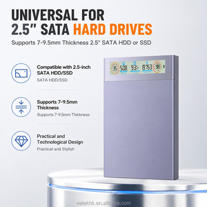กล่องใส่ฮาร์ดดิสก์ SATA HDD SSD ขนาด 2.5 นิ้ว แบบ USB 3.2 Gen 2 ความเร็ว 5Gbps พร้อมหน้าจอ LCD อัจฉริยะ - Product Image 2
