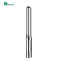 Pompe à eau submersible 4 pouces 1500w 2hp en acier inoxydable pour puits profond pour l'alimentation en eau du château d'eau 4SDM4/18