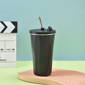 Vaso Térmico de Acero Inoxidable con Pajita de Diamante, Gran Capacidad, Aislamiento, Ecológico, para Camping, Verano, Coche, Café - Product Image 4