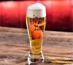 Vendita calda moderno boccale di birra di vetro di grano borosilicato alto Design creativo a vita stretta sottile disponibile in 2 taglie - Product Image 3