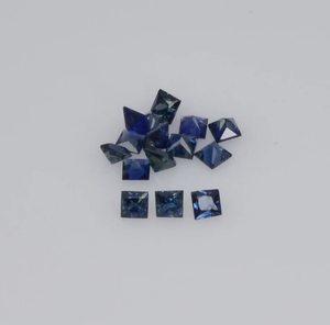 Natural <b>Blue</b> <b>Sapphire</b> Princess Square shape Faceted Cut Loose Gemstone For Jewelry Making At Factory Price Certified 1mm to 7mm - Product Image 1