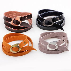 Pulsera de moda con múltiples bucles, cierre de aleación y terciopelo, joyería para mujer, accesorios, venta al por mayor en Yiwu - Product Image 1