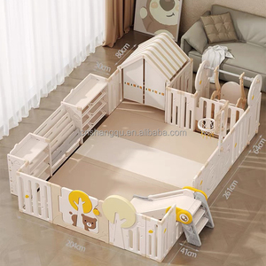 Vsuh <span class=keywords><strong>Baby</strong></span> Playpen Area giochi per bambini in plastica di colore bianco per interni ed esterni per bambini box giardino di sicurezza per bambini recinzioni in plastica con cancello - Product Image 6