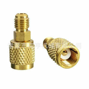 Adaptador de latón para carga de refrigerante R22 R410A, conector para sistemas de aire acondicionado HVAC, piezas anticorrosión - Product Image 2