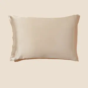 6A Top Grade Silk Travel Metallic Ivory White Navy Blue Champagne Gray Silk Pillow Case In Box Good For Hair And Skin