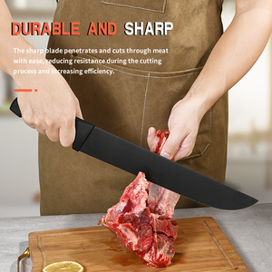 Coltello da cucina professionale 30 cr13 Super affilato coltello da macellaio dritto in acciaio inossidabile nero per affettare la carne - Product Image 2