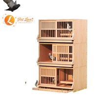 Muebles de Lujo para Mascotas de Madera Maciza para Exteriores, Jaulas Anti-Escape con Puertas Corredizas, Diseño Transpirable e Impermeable para Palomas de Competición