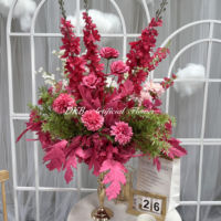 Vibrant Rose Chaud À La Main Artificielle 50cm Fleur Boule Pièce Maîtresse De Mariage Arrangement Floral pour Festival Événement Fête Décor
