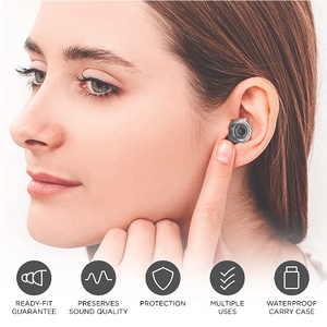 Bouchons d'oreilles en silicone haute fidélité <span class=keywords><strong>Protection</strong></span> <span class=keywords><strong>auditive</strong></span> insonorisée et anti-bruit réutilisable pour les concerts de musiciens Événements en direct - Product Image 4