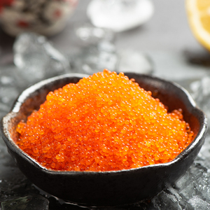 Großhandel Gewürzter Gefrorener <span class=keywords><strong>Tobiko</strong></span> 1kg Packung Orange Fliegender Fischrogen 2mm+ für Sushi-Ketten und Großküchen - Product Image 2