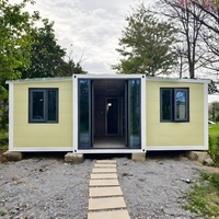 Maison conteneur pliable en acier moderne et extensible, villa préfabriquée 2-3 chambres pour usage commercial, disponible en 20 pieds