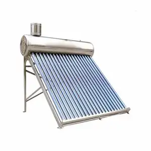 Tubos de vacío de 200l, calentador de agua solar de espuma de poliuretano de acero inoxidable, nueva tecnología, calentador de agua solar hecho en China, India, etc.