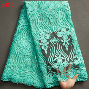 3460 bán buôn khá Orange lưới ren Nigeria sữa vải ren với sequins cho thanh lịch Evening Đảng may Dresses - Product Image 3