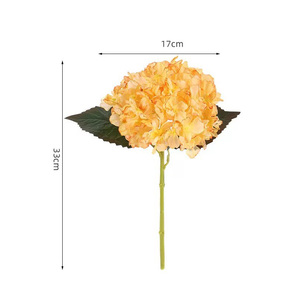 Hortensia artificiel durable de 33 cm en soie à bord brûlé, à tige unique, aux couleurs vibrantes, idéal pour les fêtes et les idées cadeaux - Product Image 4