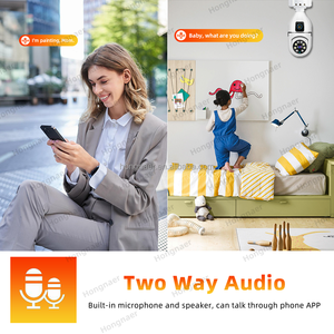 Hongnaer 2K 4MP không dây thông minh E27 Bóng đèn an ninh IP PTZ máy ảnh towell hopeway <span class=keywords><strong>360</strong></span> độ 2.4G 5g <span class=keywords><strong>Wifi</strong></span> Kép ống kính CCTV Bóng đèn máy ảnh - Product Image 6