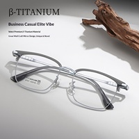 8707 Desain Bingkai Kacamata yang Menyempurnakan Wajah, Cocok untuk Acara Bisnis Kasual, Terbuat dari Gagang Titanium Premium