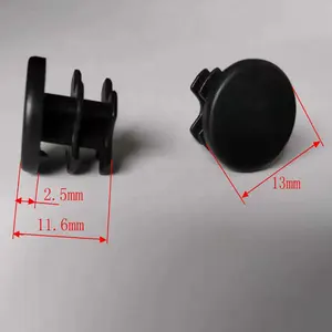 עגול 14mm צורה שחור צבע PP פלסטיק לתלייה סוף ריהוט רגל צינור פלסטיק סוף כובעי לסיבוב צינורות