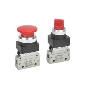 Vannes pneumatiques série STNC G321, vanne mécanique manuelle à deux positions et trois voies avec capacité réglable, divers diamètres - Product Image 1