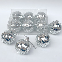 5cm Lasergravierte Verspiegelte Glasschaum-Kugel Reflektierender Minimalistischer Stil Weihnachtsschmuck Bühnendekoration Disco Bar/KTV Discokugel 6