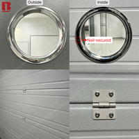 Fournisseur de portes de garage sectionnelles Bolang en gros, panneau plat avec fenêtre ronde, taille personnalisée, pour projets résidentiels et villas, approvisionnement en vrac