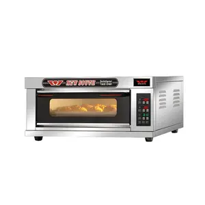 Factory direct sale 3kw 1 deck 1 tray bread cake baking lebanese pita bread bakery commercial gas pizza oven for sale