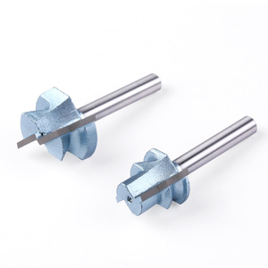 Fraise à mortaiser à queue de 8 mm, 6 mm, 1/4 po, 1/2 po ou 12 mm, à deux lames en carbure pour rainurage coulissant et tenonnage - Product Image 6