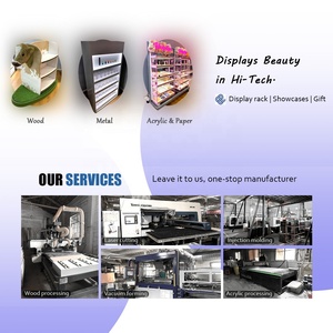 Espositore Cosmetico in Acrilico LED dal Design Moderno Personalizzato, Banco in Metallo per Negozi e Centri Commerciali - Product Image 6