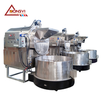 Chinese elektrische/gas LPG pinda-rooster met een capaciteit van 200/300 kg voor het roosteren van cashewnoten, maïs, granen, zaden, cacaobonen en de productie van meel.