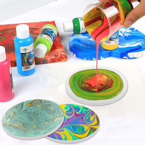 Carreaux en céramique non perforés de 4 pouces, pour l'artisanat, avec coussinets de support de liège, à utiliser avec encre d'alcool ou verseur acrylique, faire soi-même, bricolage - Product Image 4