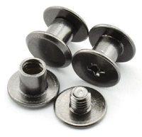 Vis Chicago en acier inoxydable métrique/pouce, rivet de fixation pour ceinture en cuir, vis zinguée, norme DIN, qualité A2/A4, élégante