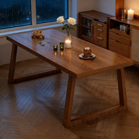 Table à manger carrée en chêne moderne, très vendue, mobilier de luxe pour la maison, design nordique style café