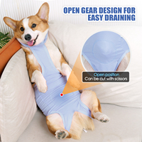 Traje de recuperación para perros de algodón con tirantes, anti-lamido, para después de cirugía, ropa fisiológica para destete, ajustable, elegante, tallas S-XL, universal.