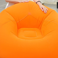 Canapé-lit gonflable moderne d'extérieur en PVC floqué, nouveau fauteuil inclinable pliable avec pompe à pied, convertible et contemporain pour chambre et salon