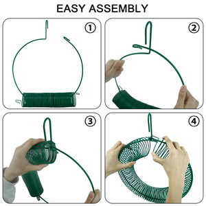 Windproof rainproof màu xanh lá cây vòng vườn Kim Loại dây lưới treo đậu phộng Vòng hoa <span class=keywords><strong>suet</strong></span> <span class=keywords><strong>Bird</strong></span> <span class=keywords><strong>Feeder</strong></span> với sắt xây dựng - Product Image 3