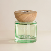 Bouteilles diffuseurs de parfum en verre transparent vert personnalisées en usine, 300 ml, écologiques et durables, formes carrées, couleurs et logos personnalisés disponibles