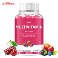 Complément alimentaire multivitaminé pour adultes en gommes, saveurs de fruits rouges et de cerises, fabrication OEM/ODM, approvisionnement de 30 jours