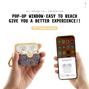 Paillettes antichoc de mode de luxe bling pour étui airpod étui pour écouteurs étui earpod <span class=keywords><strong>pro</strong></span> <span class=keywords><strong>2</strong></span> génération - Product Image 3