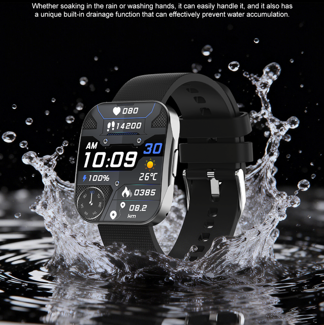 New Design Sports Smart Watch Ultra-thin Curved AMOLED 1.85inch Answer Call Health Fitness Wrist Watches Smartwatch