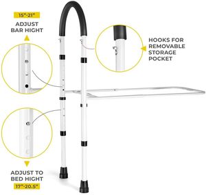 Железный каркас, складной портативный Боковой бампер для кровати, перила для больницы, вспомогательные Боковые направляющие для кровати - Product Image 4