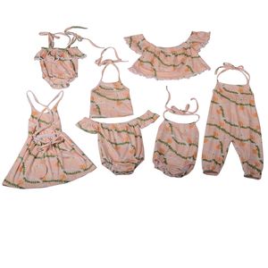 Combinaison tricotée pour bébés filles grandes tailles, motif floral hawaïen, imprimé, en coton/fibre de bambou respirante et écologique - Product Image 6