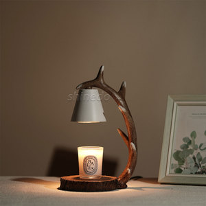 Enchufe de asta Retro en vela de dormitorio, aromaterapia moderna, escritorio romántico de lujo, atenuación continua, lámpara calentadora de velas de Metal moderna - Product Image 6