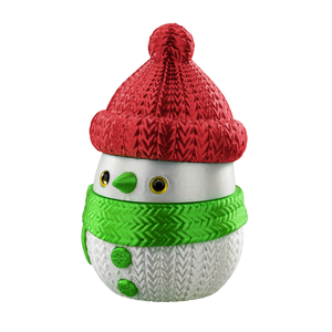 Cartoon Snowman Manual <b>Grinder</b> Plastic <b>Herb</b> <b>Grinder</b> Winter themed Smoking Accessory OEM ODM - Product Image 3