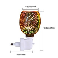 Petit diffuseur de cire 3D électrique à brancher, chauffe-bougie, brûleur d'arômes avec veilleuse pour chambre à coucher