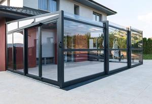 DTOP Sunrooms Glass Houses Aluminium Automatic Swimming Pool Covers Pool Enclosure Retractable